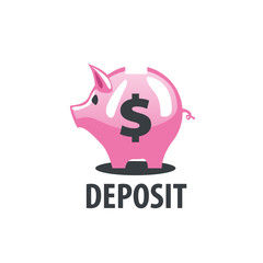 vector logo piggy bank