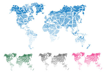 World map. Vector illustration