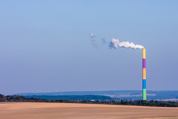 Schornstein des Heizkraftwerkes Chemnitz