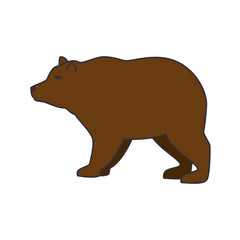bear animal wild nature wildlife cartoon vector illustration