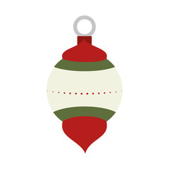 christmas season decoration red and green ball decoration vector illustration