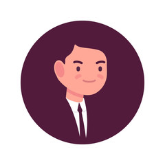 Portrait of a man. Cartoon vector flat-style illustration