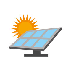 solar panel light power electricity ecology save environmental vector illustration 