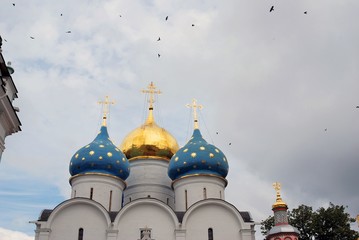 Trinity Sergius Lavra in Russia. UNESCO World Heritage Site. Color photo.