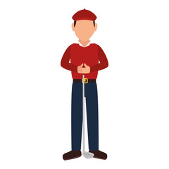 golf sport cartoon player man clothes game equipment vector illustration