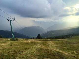Before heavy storm in Gerlitzen Alpen in Austria