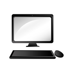 monitor screen computer pc technology and electronic device vector illustration