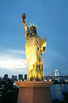 Replica of Statue of Liberty in Tokyo, Japan, Odaiba district