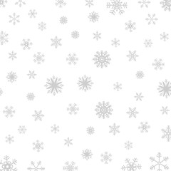 winter season snowflake gray background  cold nature vector illustration