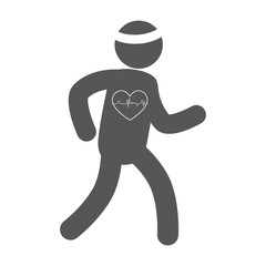 man workout training fitness lifestyle exercises activity vector illustration