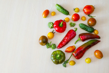 Овощи в ассортименте.