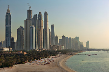 Modern buildings in Dubai Marina UAE