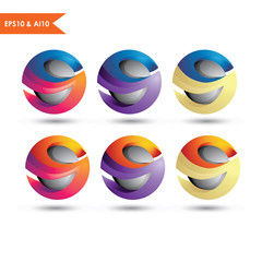 3D Sphere logo letter S_V6