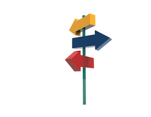 3d rendering of blank signs