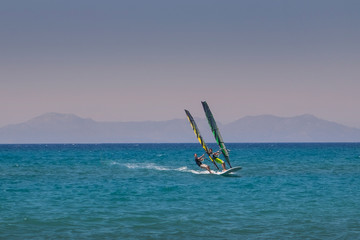 Tandem Windsurfing in Rhodos
