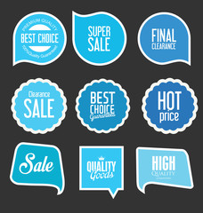 Modern sale stickers and tags collection vector