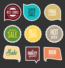 Modern sale stickers and tags collection vector
