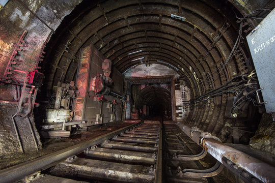 Subway tunnel. Kiev, Ukraine. Kyiv, Ukraine