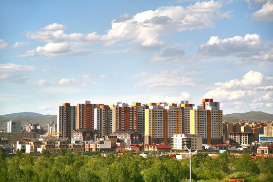  The panoramic view of the entire city of Ulaanbaatar, mongolia