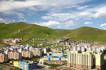 Fototapeta na wymiar The panoramic view of the entire city of Ulaanbaatar, mongolia