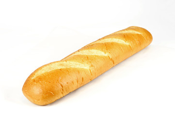 long bread isolated on white background
