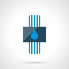 Water heating system modern flat vector icon