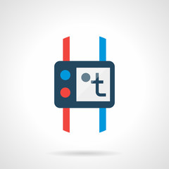 Thermoregulator of heating modern flat vector icon
