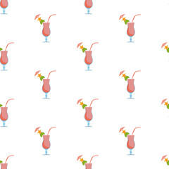 Seamless pattern with cocktails.