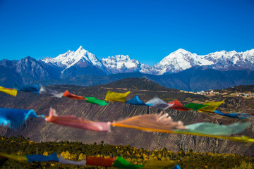 Mont Shishapangma à l& 39 été du Tibet, Chine