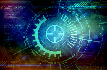 Dark technology background © foxaon