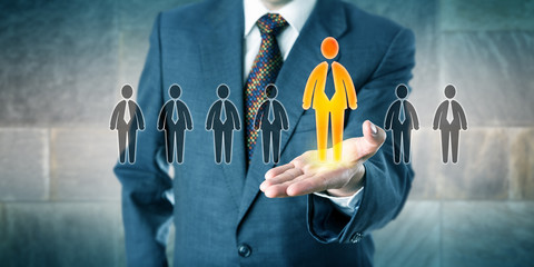 Successful Candidate Standing Out In A Palm