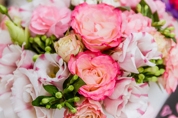 flower market, bright vivid colorful fresh flowers