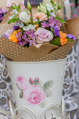 flower market, bright vivid colorful fresh flowers
