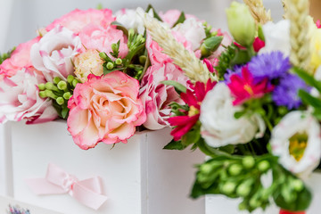 flower market, bright vivid colorful fresh flowers