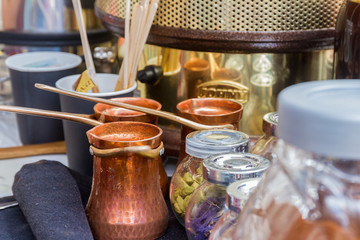 coffee cooking on sand