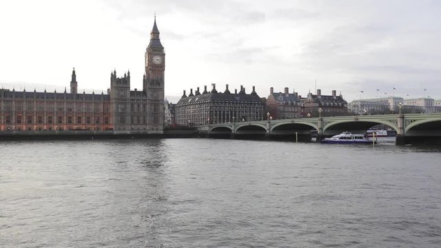 Westminster Bridge and Big Ben Tower in London