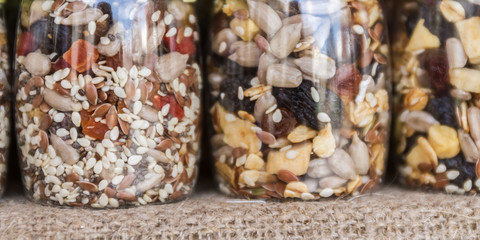 tasty fresh granola in a jar