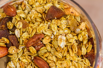 tasty fresh granola in a jar