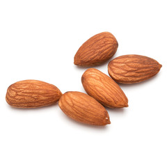 almond nuts isolated on white background close up