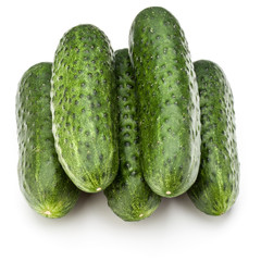 Cucumber vegetable isolated on white background cutout