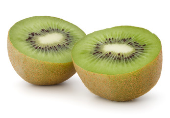 Fototapeta premium Sliced Kiwi fruit isolated on white background cutout