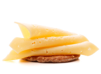 Fototapeta na wymiar Cheese sandwich isolated on white background cutout