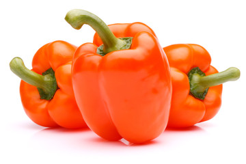Sweet bell pepper isolated on white background cutout