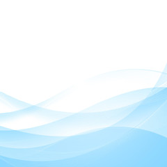 Abstract blue waves - data stream concept. Vector illustration