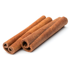 cinnamon stick spice isolated on white background closeup