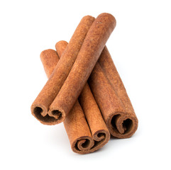 cinnamon stick spice isolated on white background closeup
