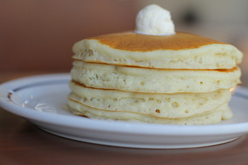 Close up of Stacked Pancakes