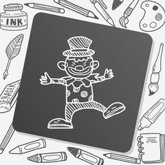 clown doodle drawing