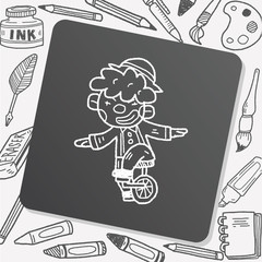 clown doodle drawing
