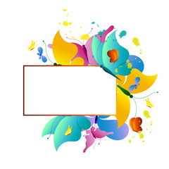 color butterflies,isolated on a white